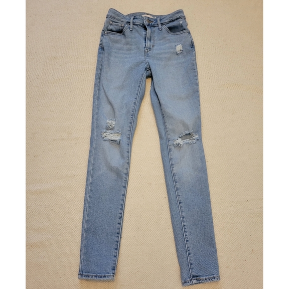 721 HIGH RISE SKINNY WOMEN'S JEANS light wash Size 25 - Picture 6 of 10